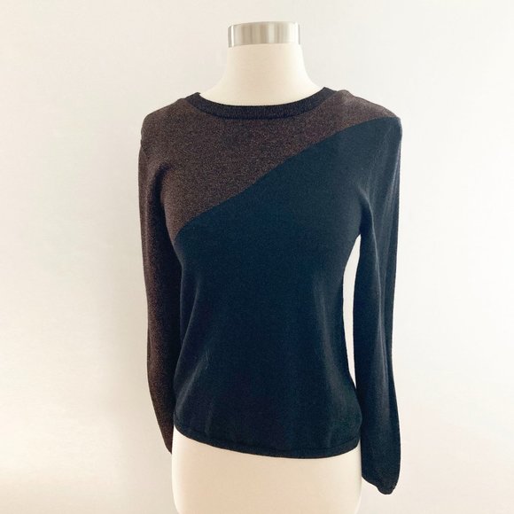 & OTHER STORIES Wool Blend Glitter Sweater, Black, S - Picture 2 of 10